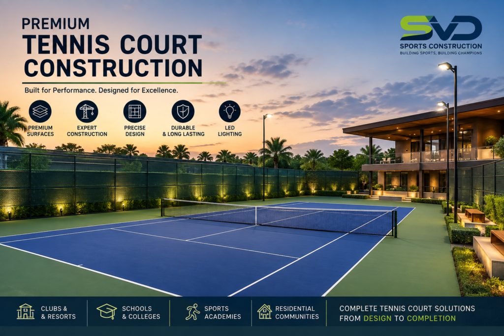 tennis court construction